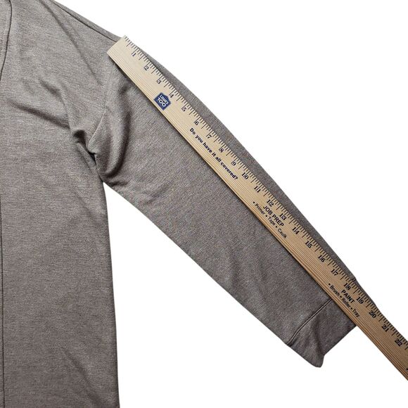 Pure Jill Tranquility Fleece Blouse Womens Large T Long Sleeve V Neck Top Tan - Picture 5 of 11